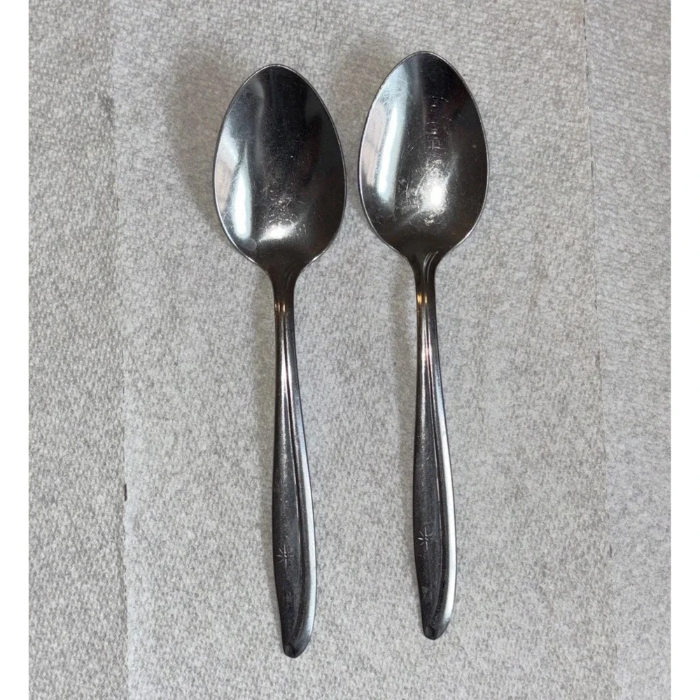 Oneida Twin Star Atomic Starburst Community Stainless Flatware 2 Tablespoons